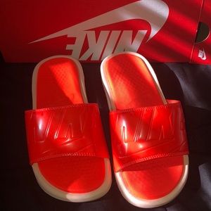 Brand new neon orange slides